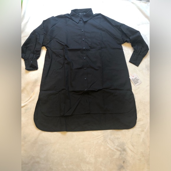 New without tag ASOS DESIGN oversized boyfriend mini shirt dress, US size 2 - Picture 1 of 7